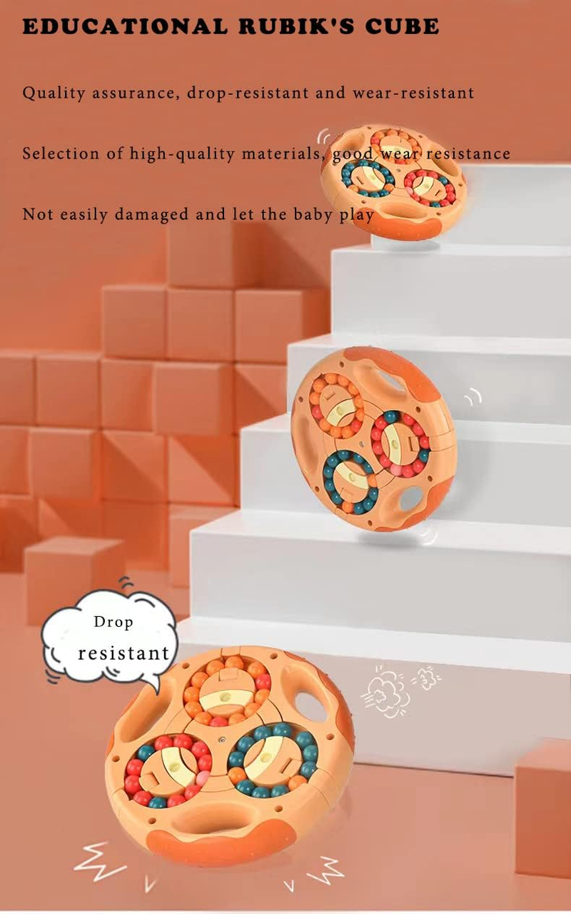 Rotating Magic Bean,Iq Game Cube Toy, Patience Games Magic Bean, Magic Bean Rotating Cube Toys, Cube Magic Bean, Creative Decompression Fidget Toy for Adults and Children(Blue) image number 6