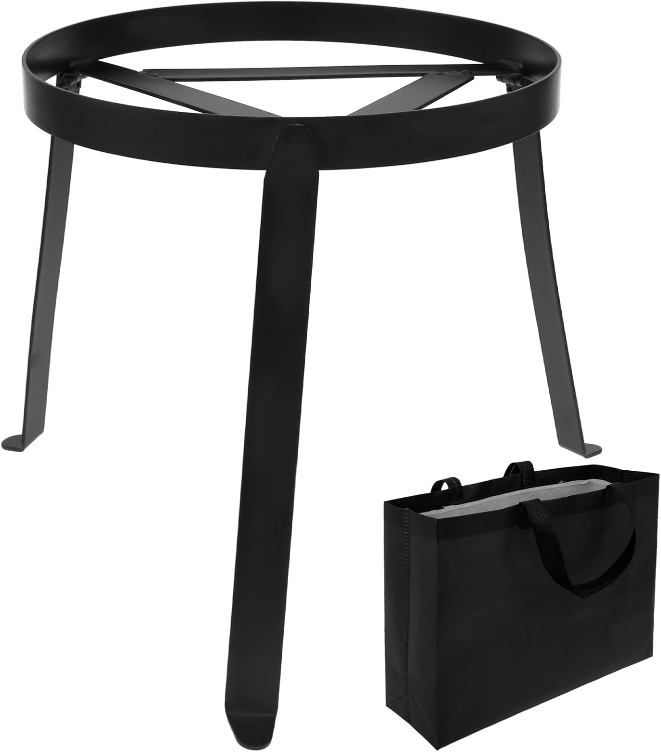 Campfires Tripod Stand Stable Fire Tripod Cast Iron Open Camping Tripod Heat Resistant Grill Open Fire Cooking Stand Folding Outdoor Fire Pit Stand for outside Camping image number 2