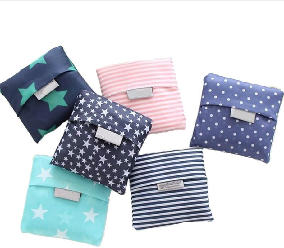 6 Pack Small Foldable Shopping Bag Portable Reusable Grocery Bags Handy Travel Bags for Household Outdoors image number 1