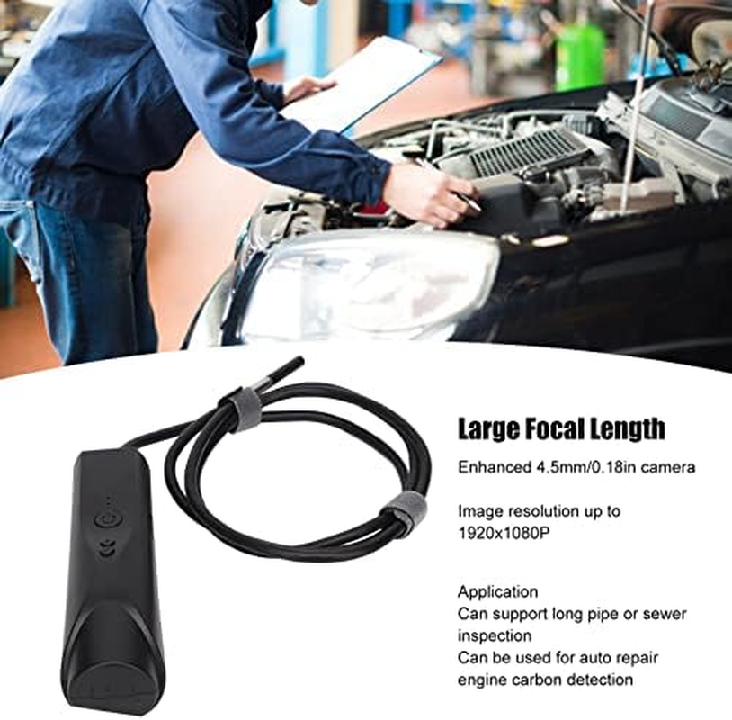 Endoscope Camera with Light, 1080P HD Dual Lens Inspection Camera with 6 LED Lights, Waterproof Wifi Borescope Tools for Air Conditioner Repair (1M / 3.3Ft)