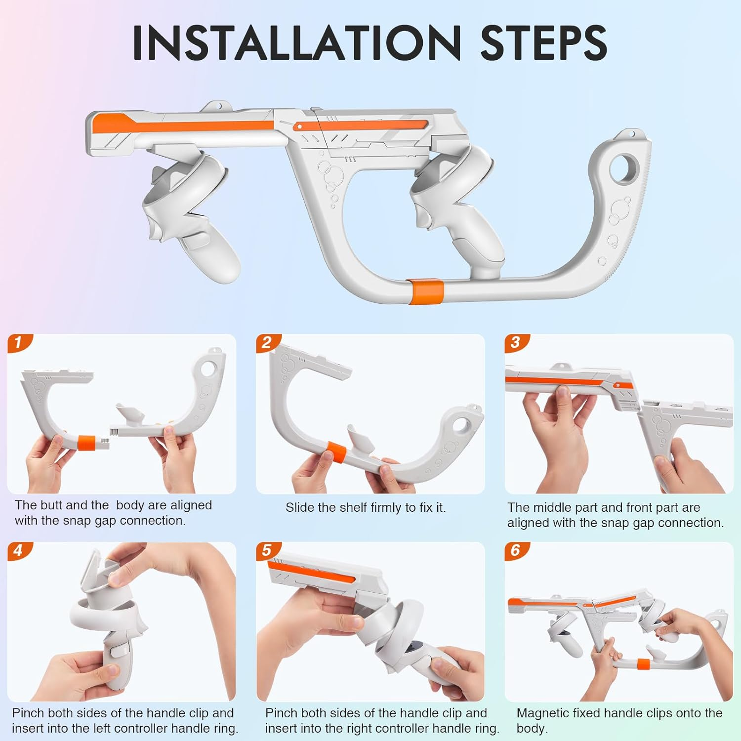 VR Controllers Holding Game Accessories for Quest 2, All-In-One Attachments Mount Compatible with Quest 2 Touch Controllers image number 3