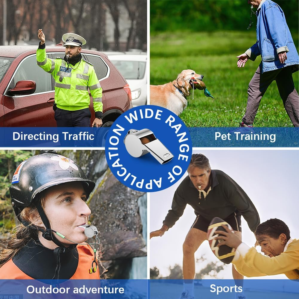 OALCQ Whistle, Whistle for Coaches, Sports Whistles for Adults Coaches Whistles with Lanyard, Soccer Whistle Loud Crisp Sound Whistle Emergency Dog Whistle image number 2