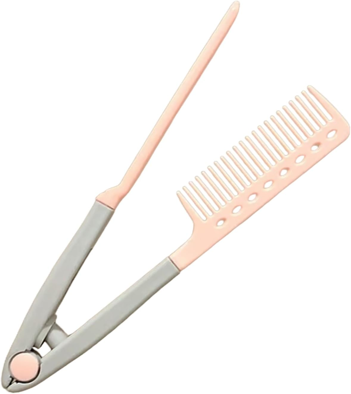 Wezalget Women Hair Straightening Comb | V Type Hair Straightening Comb for Flat Iron - Non-Slip Wet Dry Hairdressing Equipment for Ladies Girls Home Salon Hotel Dorm Business Trips