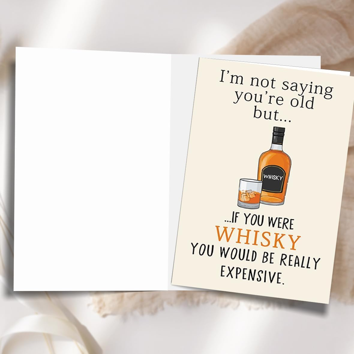 Funny Birthday Card for Men Husband Boyfriend Dad Him, Blank inside for Personal Message, Recycled Paper Card with Envelope (Modern Humor Adult Gifts) image number 2