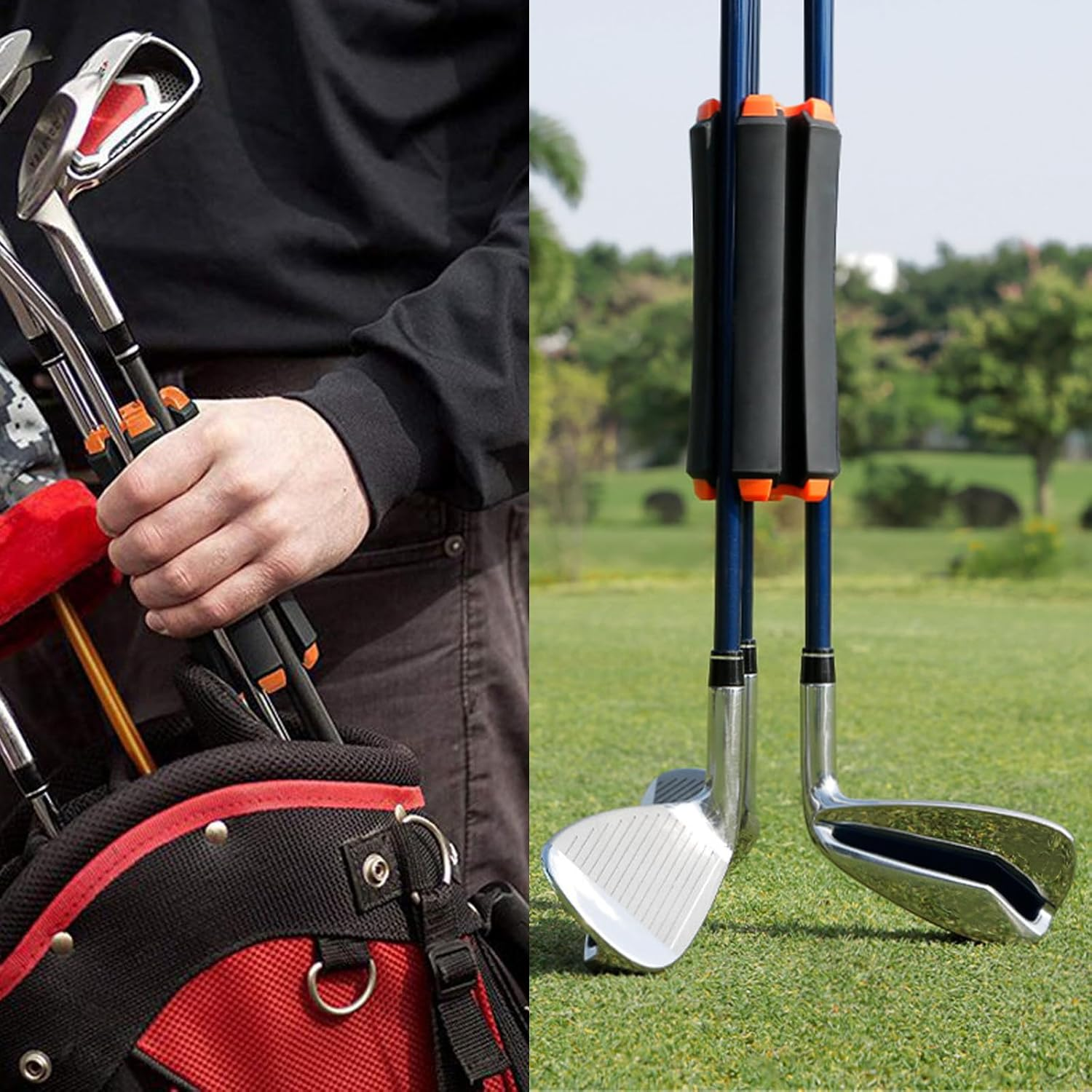 Peixiong Golf Club Carrier Golf Club Holder to Holds up 6 Golf Clubs, Portable Golf Club Retainer Golf Club Storage Rack, Easy to Carry Club Carrier for Outdoor Sports Training Accessories image number 5