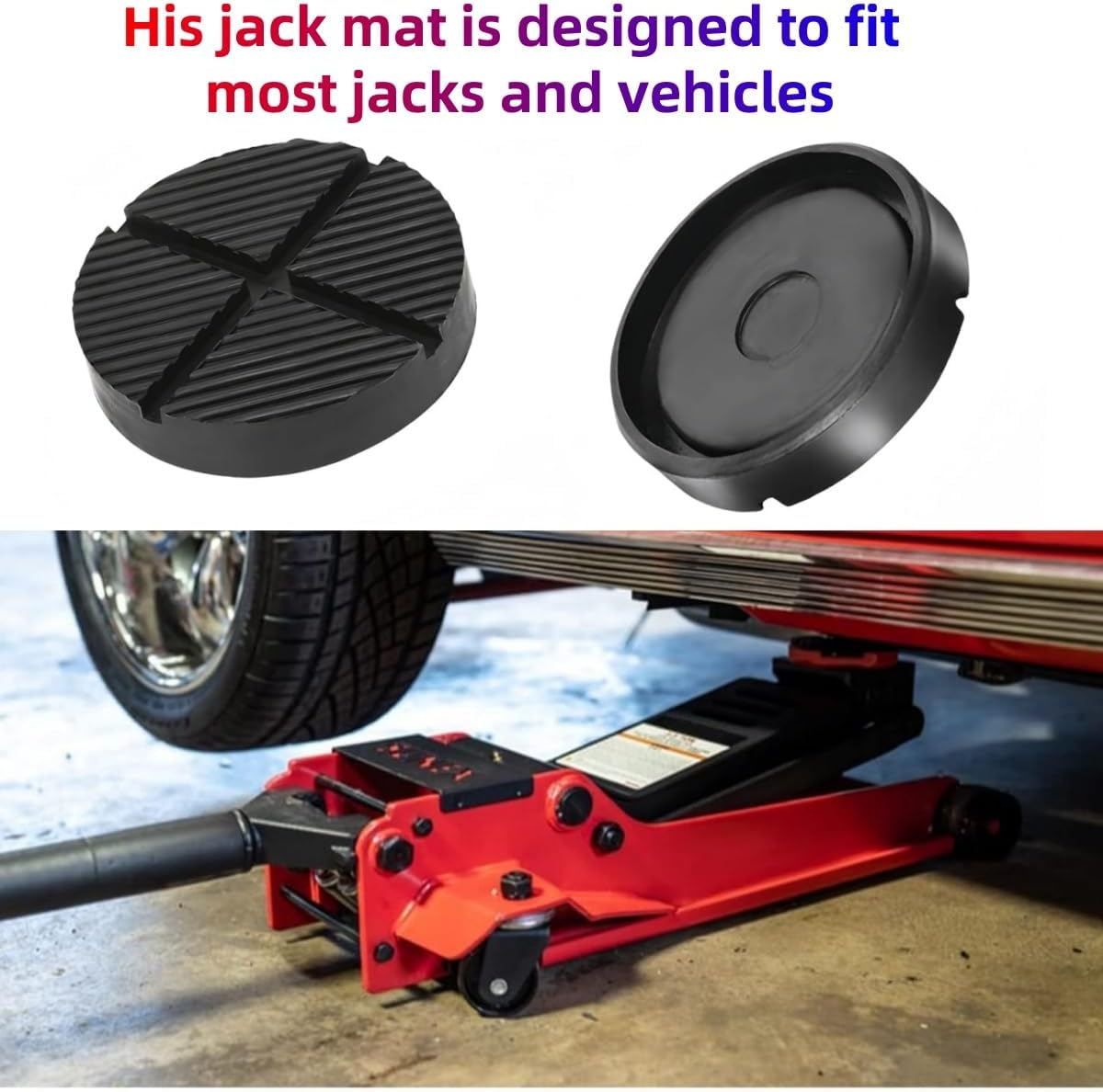 Floor Jack Rubber Pad,Pinch Weld Side Frame Rail Protector Pad,Jack Pad Cross Slotted image number 4