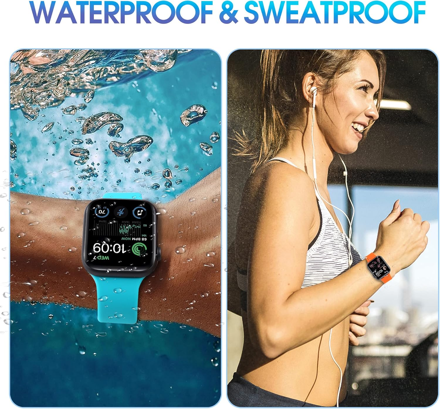 Tiorecime 15 Pack Bands Compatible with Apple Watch Band 38Mm 40Mm 41Mm 42Mm 44Mm 45Mm 49Mm for Women Men, Waterproof Soft Silicone Sport Replacement Strap for Iwatch Series Ultra 8 7 6 5 4 3 2 1 SE image number 3