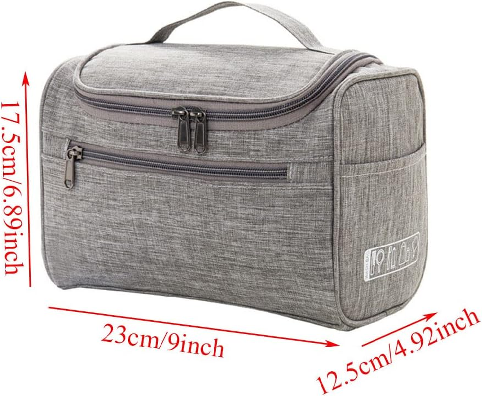 Travel Hanging Toiletry Bag, Large Cosmetic Organizer Bag, Shower Bathroom Wash Bag for Business, Vacation, Household, Rose Red