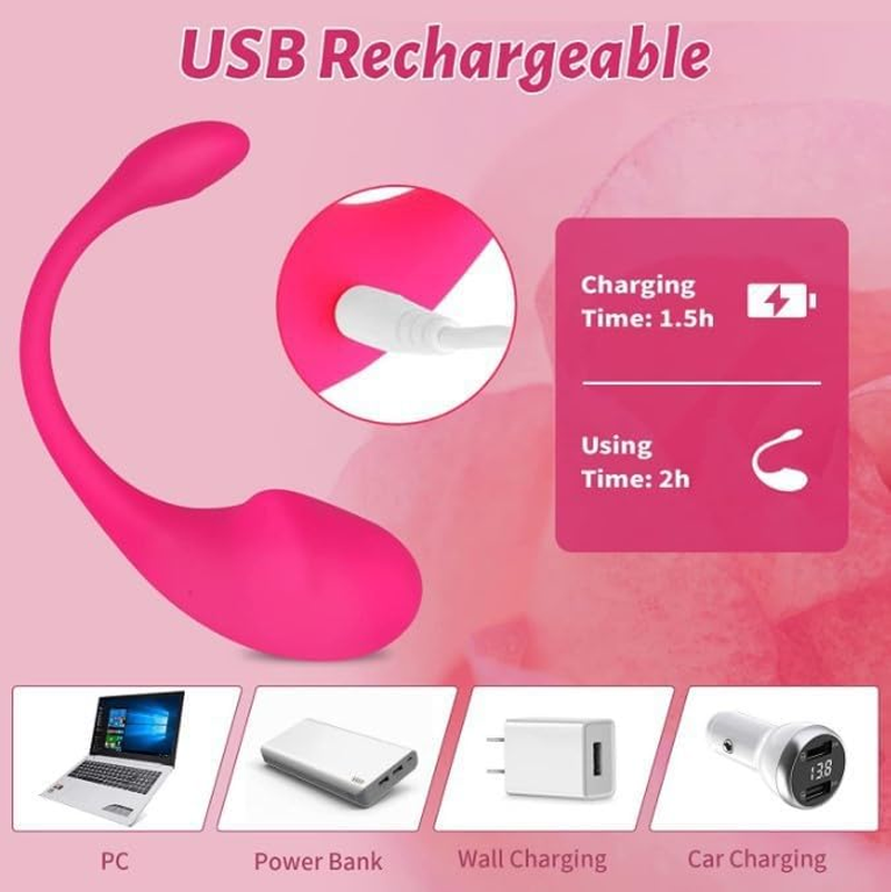 Portable Wearable Panty Vibrators with G-Spot Vibrators for Woman Sex Toys,9 Vibration Modes Nipple Toys for Woman APP Remote Control Vibrator,Waterproof Clitoral Stimulator and Anal Vibrator for Woman or Couple Adult Sex Toys. image number 5