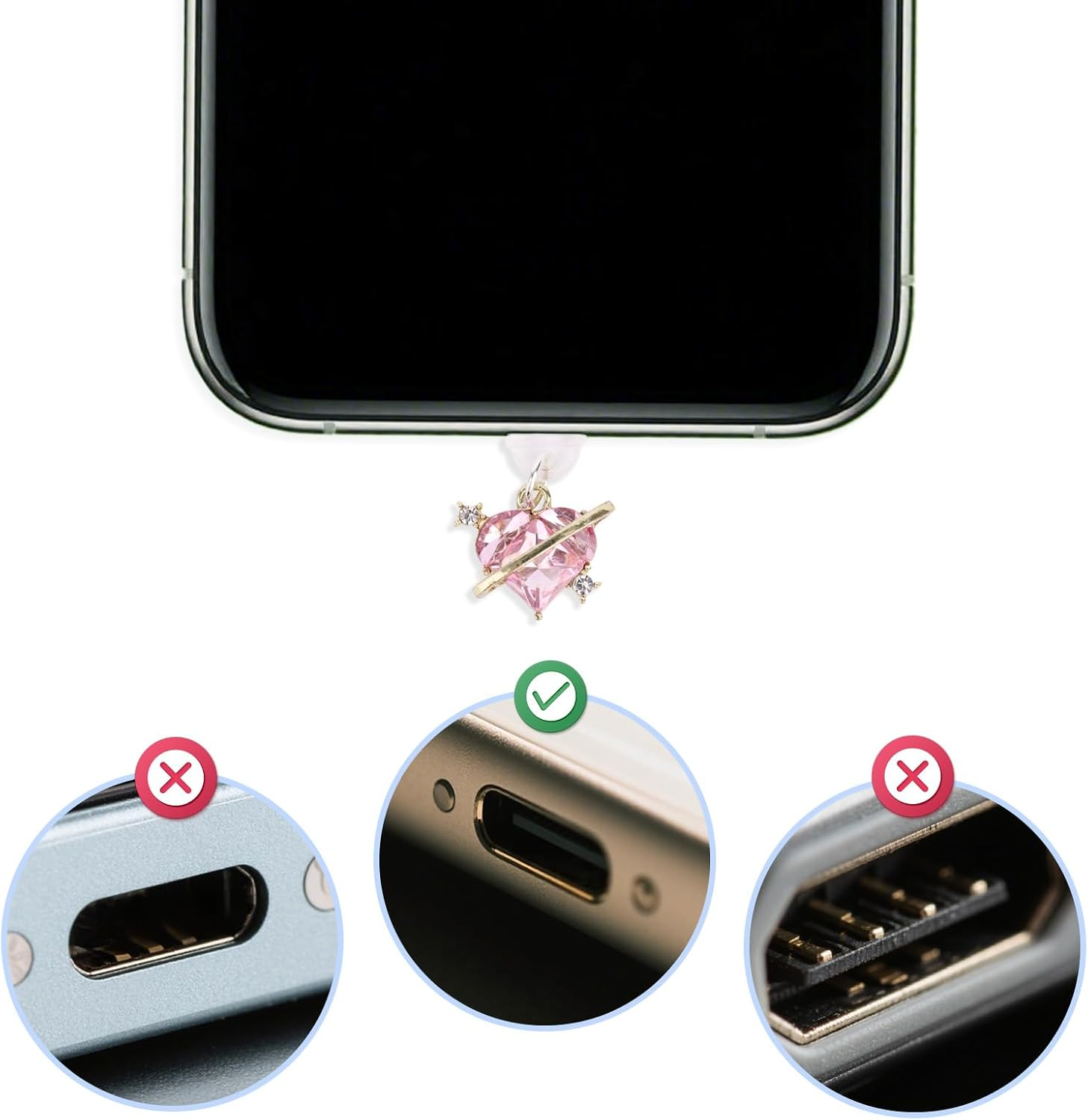 8Pcs Cute Dust Plug Charm Compatible with Kindle & Phone & Electronic Devices Type-C Charger Port, Fun Dust Plug Pendant for Electronic Devices Accessory image number 5