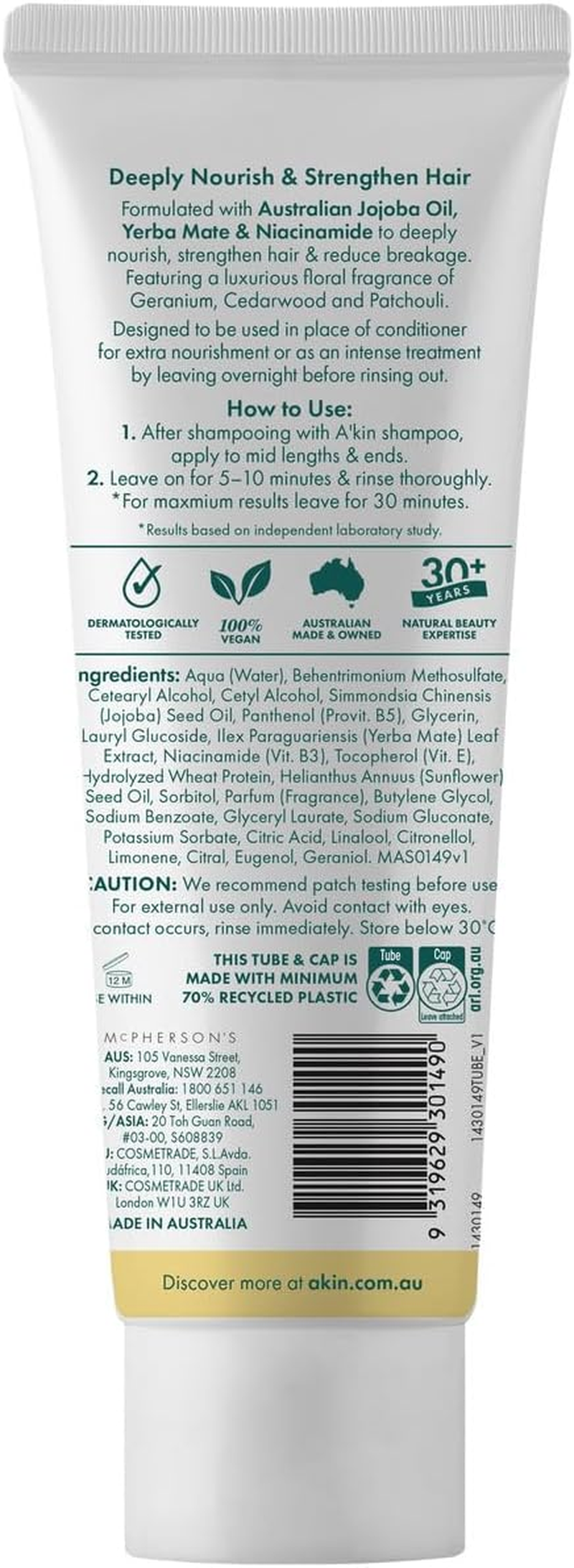 A&rsquo;Kin Daily Shine Hair Mask 150Ml image number 5