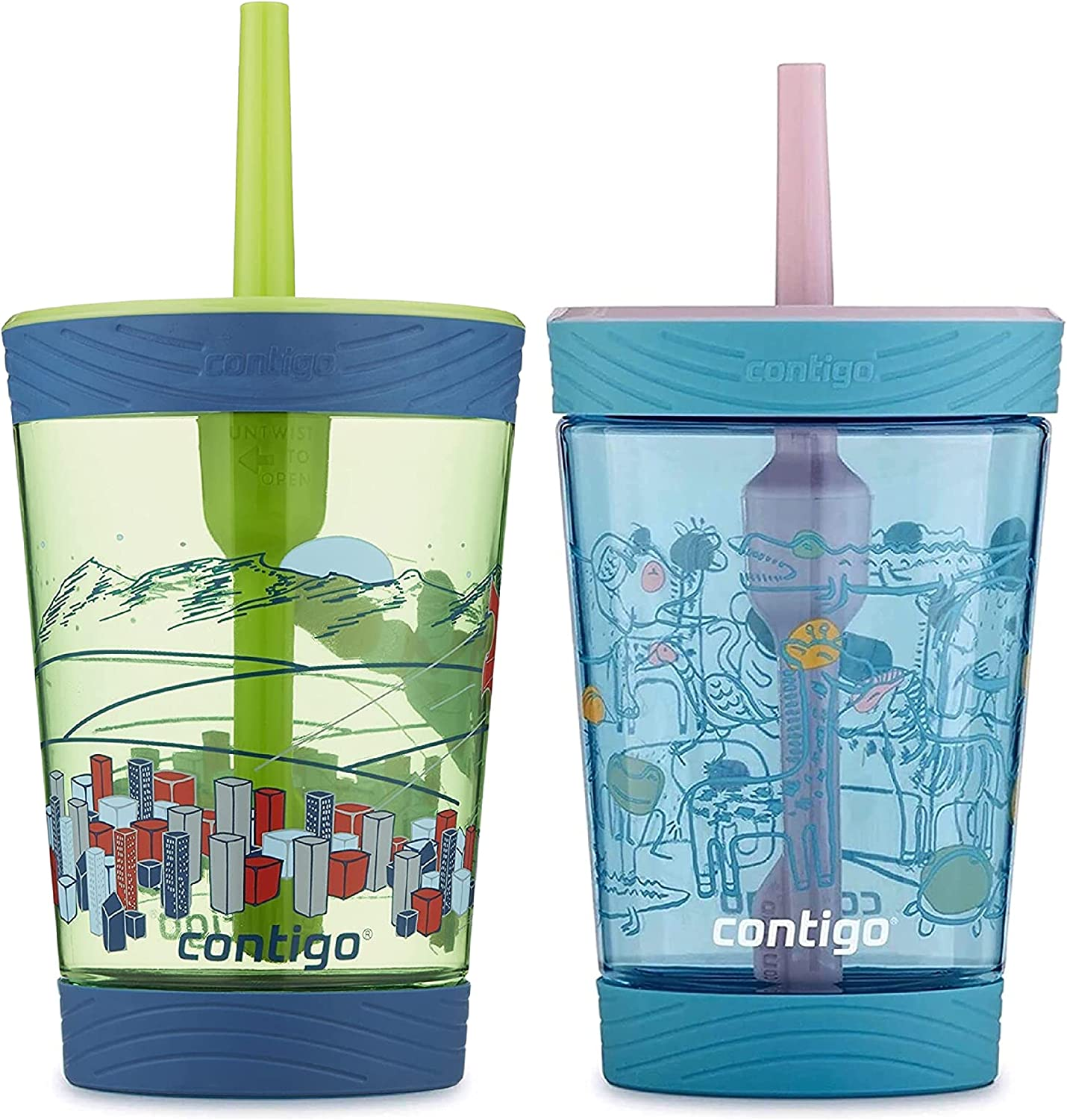 Contigo Spill-Proof Kids Tumbler, 14 Oz, Sprinkles Pink