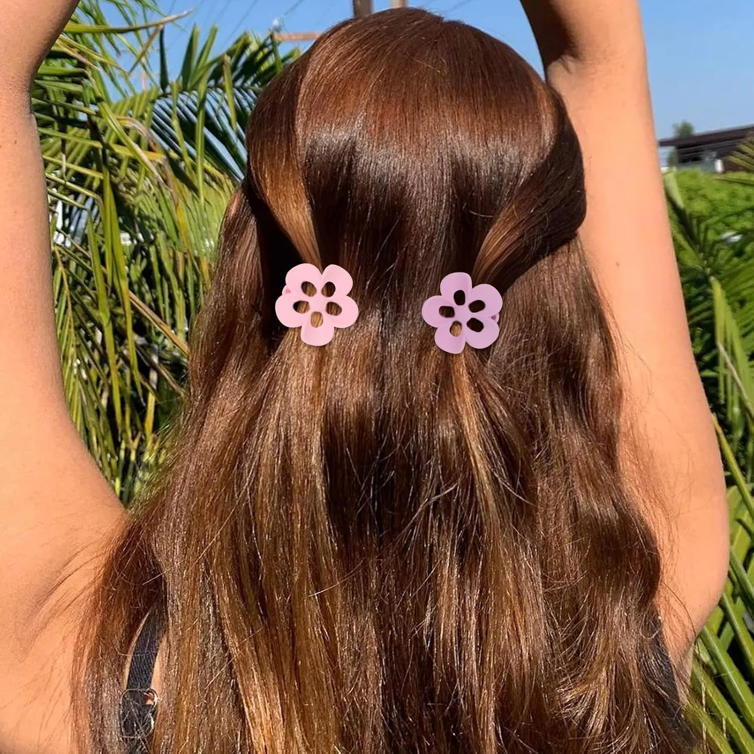 Pruadeor Pack of 24 Flower Hair Clips Small for Girls Women Flower Hair Clip Love Hair Accessories image number 3