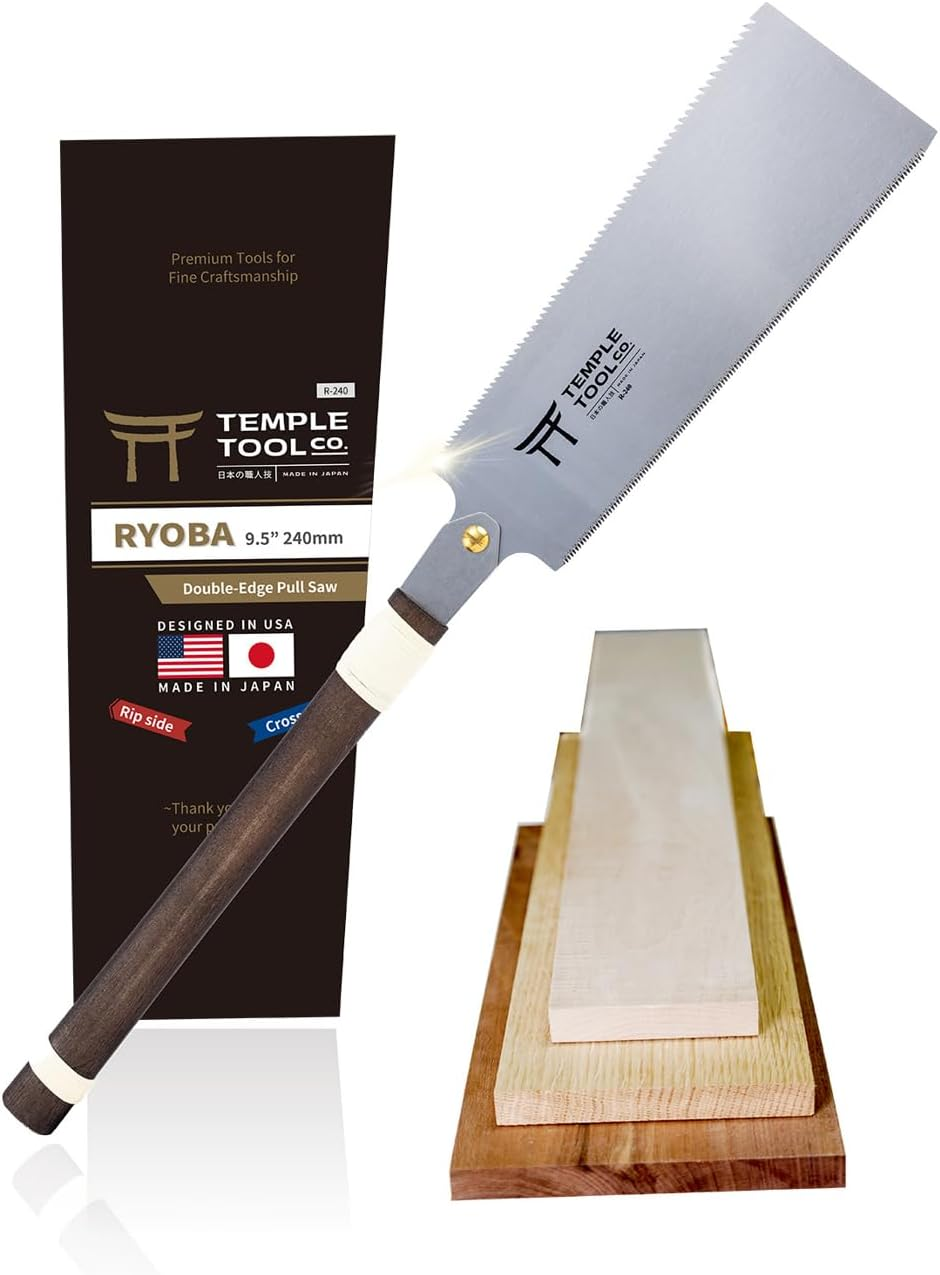 Japanese Pull Saw Replacement Blade - 2 Sided Ryoba Hand Saw with Rip-Cut and Crosscut - Temple Tool Co. image number 1