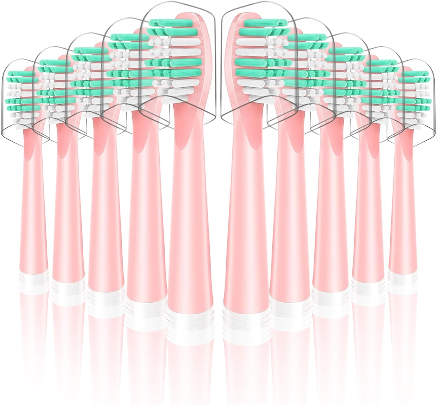 10 Pack Compatible with Rtauys M5 Sonic Electric Toothbrush Replacement Brush Heads with Dust Cover,For Rtauys M5 Sonic Electric Toothbrush (Black, M)