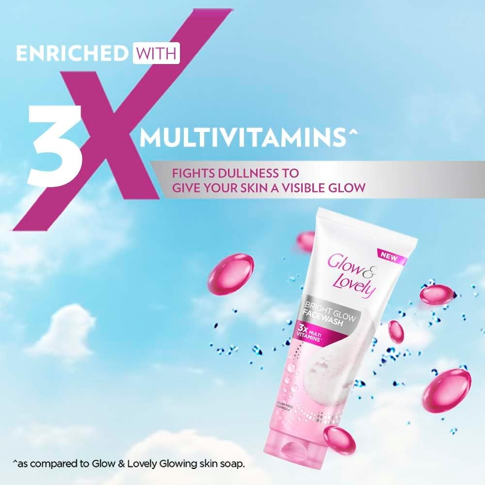 Fair & Lovely Instant Glow with Fairness Multivitamin Facial Cleansing 100Ml image number 4