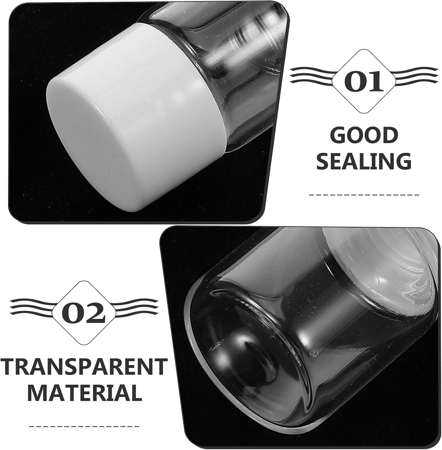 STAHAD 20Pcs 5Ml Glass Bottles with White Caps and Inner Leak-Proof Stoppers, Small Sample Vials for Travel Toner, Essential Oils, and Lab Use image number 5