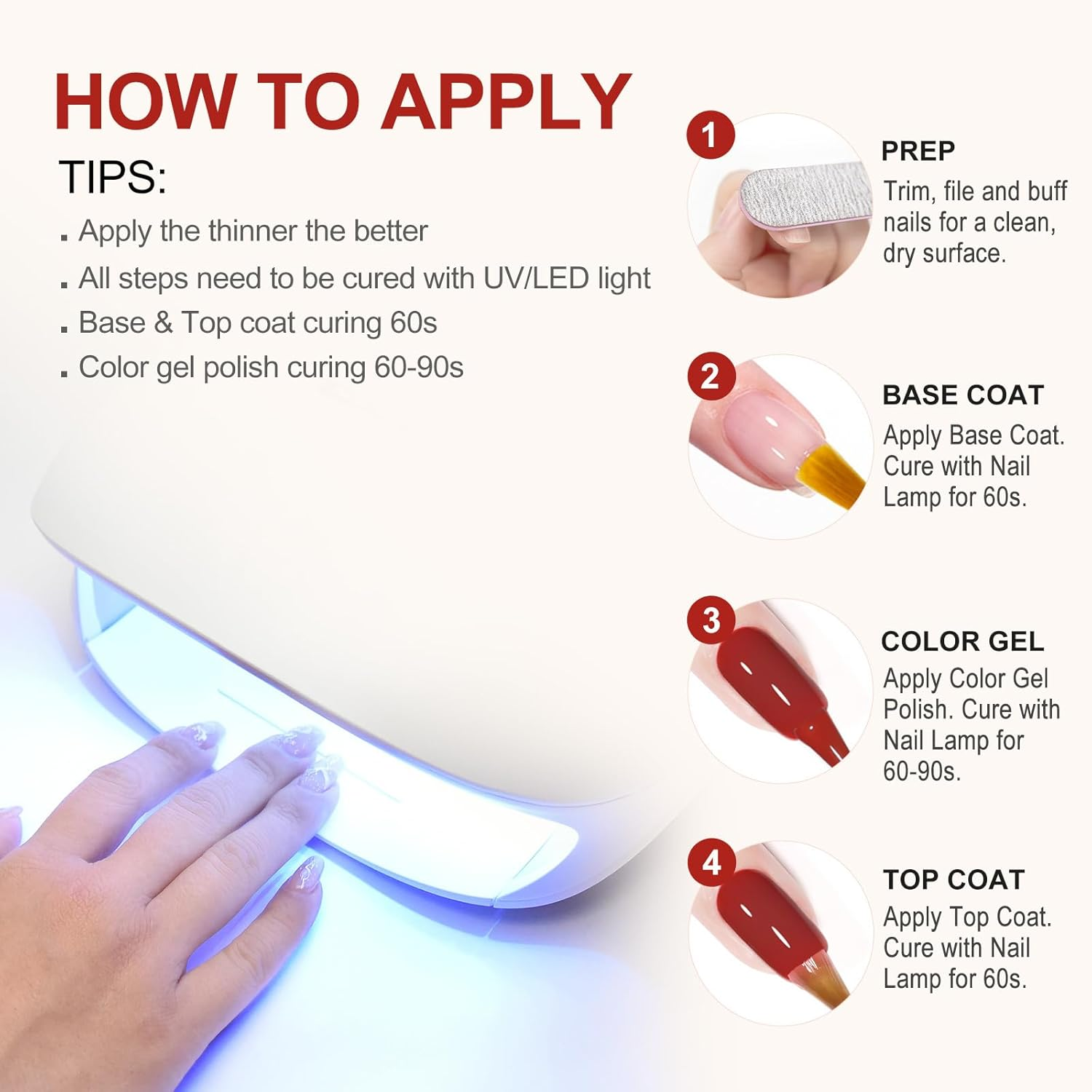 VENALISA No Wipe Gel Top Coat and Base Coat Set 2 Pcs 10ML for Gel Nail Polish, Shiny Finish and Long Lasting Soak off Salon Manicure DIY at Home image number 2