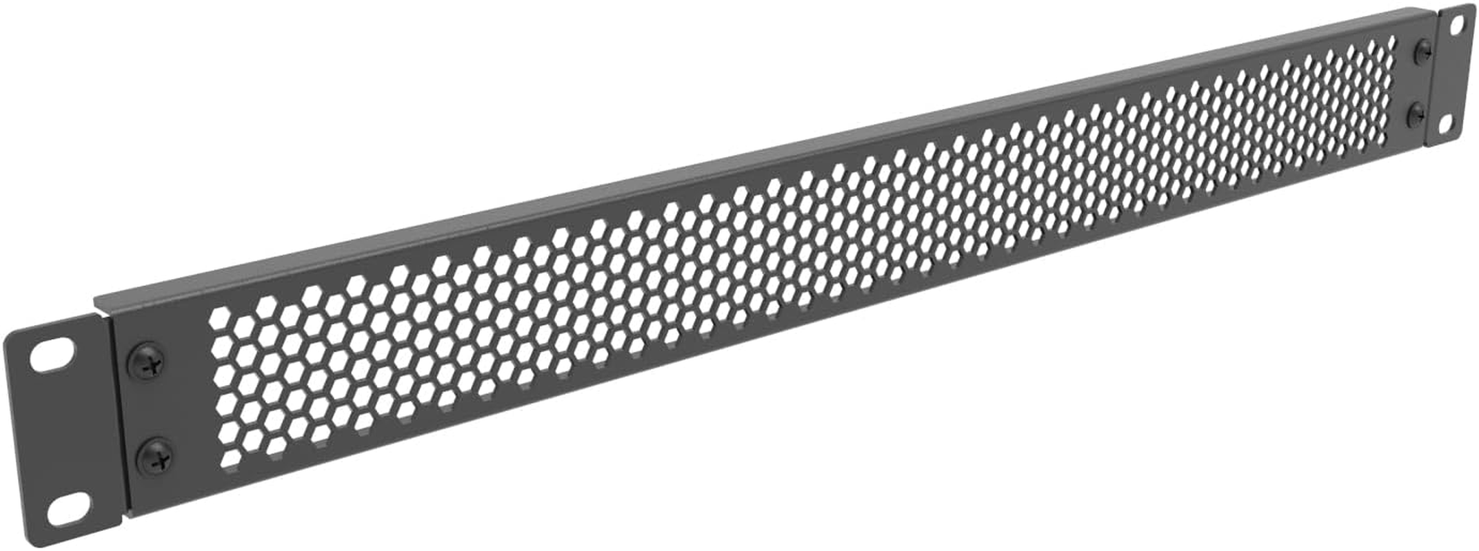 JINGCHENGMEI 1U Perforated Rack Mount Blank Panel - Steel 1U Spacer Panel for 19-Inch Network Cabinet or Server Rack Black, JCM-19NA