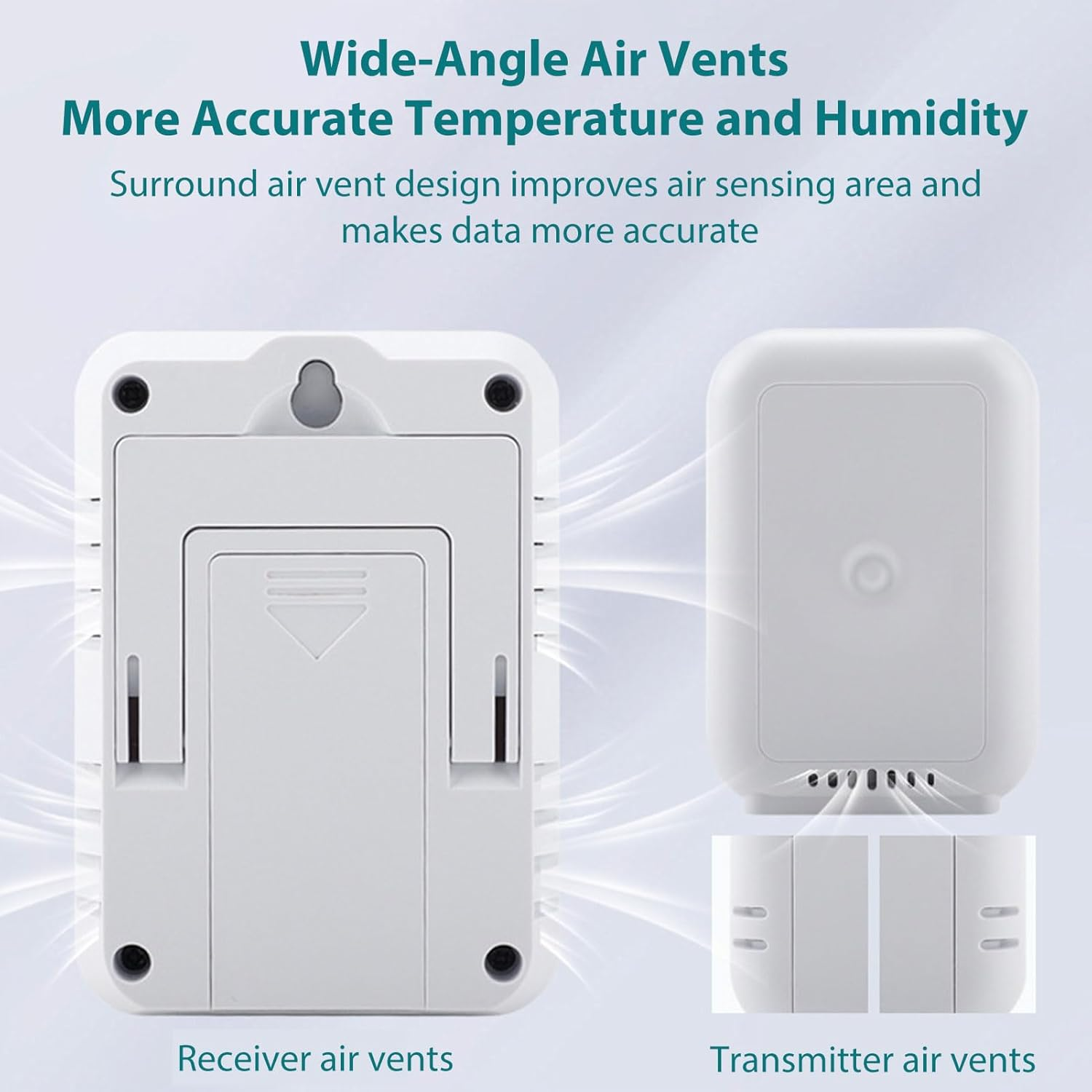 Generic Indoor Outdoor Thermometer, 2.56 Inch Large Screen Digital Temperature Humidity Monitor Digital Hygrometer with Dual Sensor Design for Home Office Greenhouse Garden image number 6