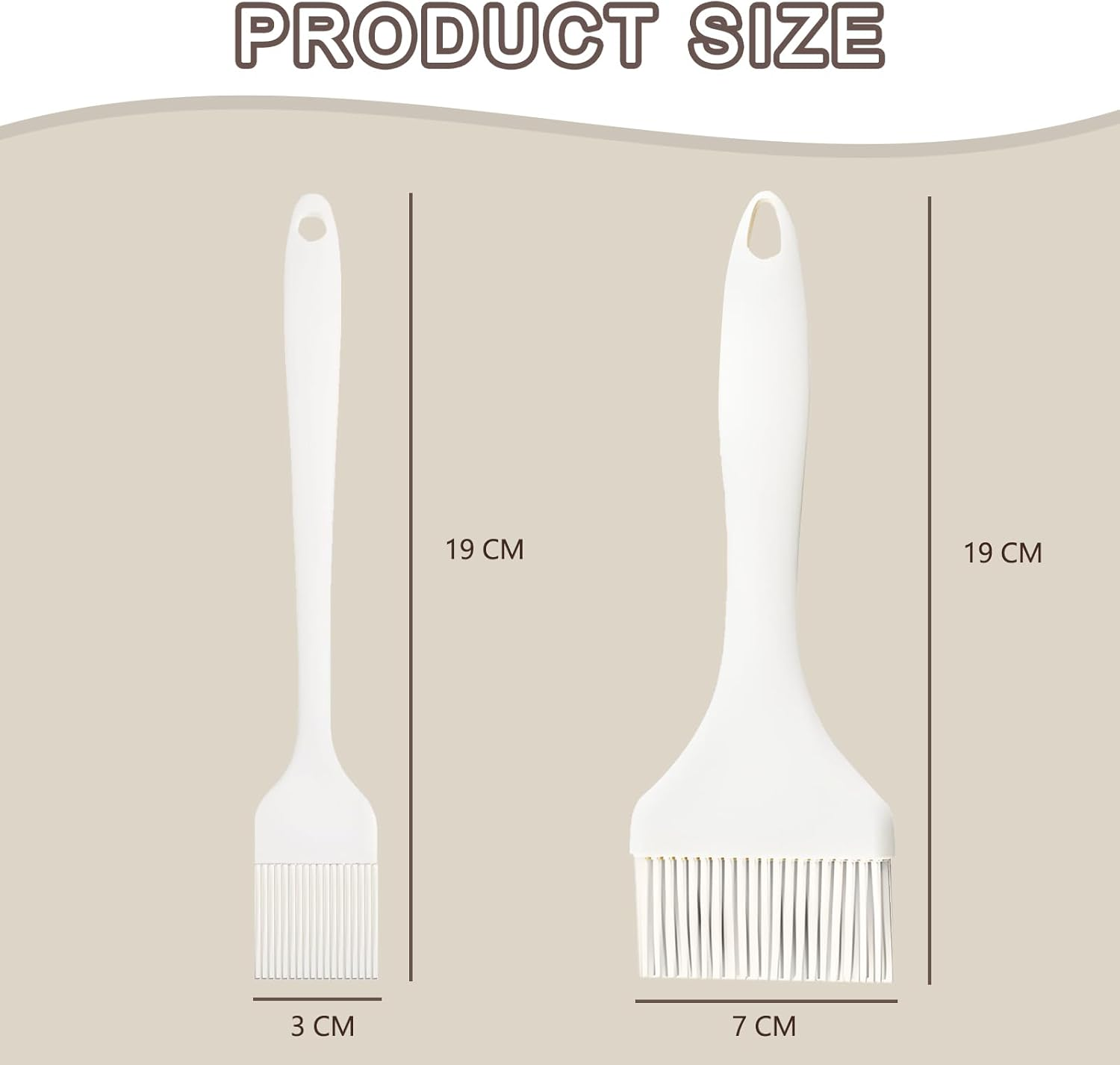 Checkzed Silicone Basting Pastry Brush, Heat Resistant Pastry Brush Set, Strong Steel Core and One-Piece Design, Perfect for BBQ Grill Baking Kitchen Cooking, BPA Free and Dishwasher Safe (2 Pcs) image number 4