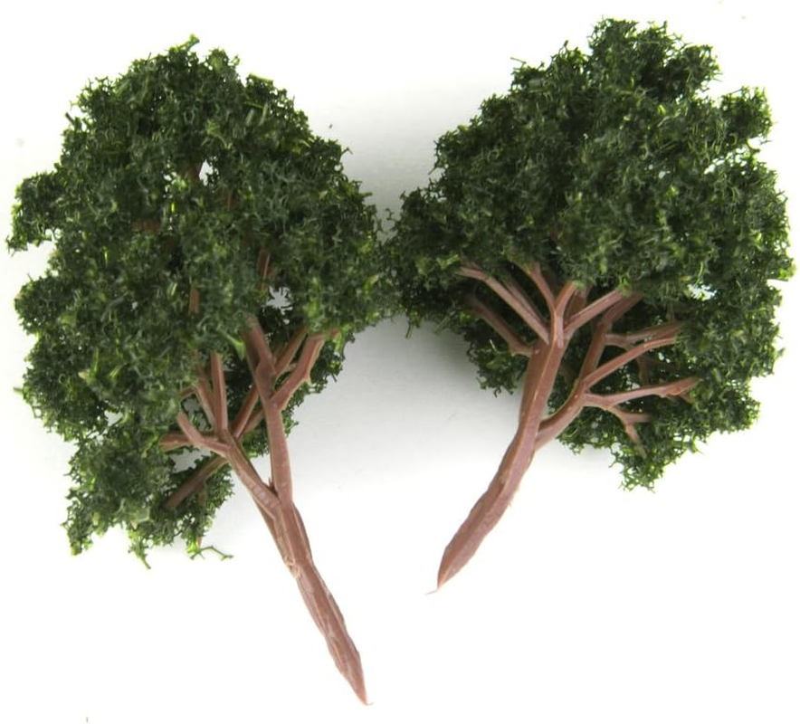 20Pcs Model Trees DIY Railway Scenery Landscape 7.5Cm Art Dark Green image number 6