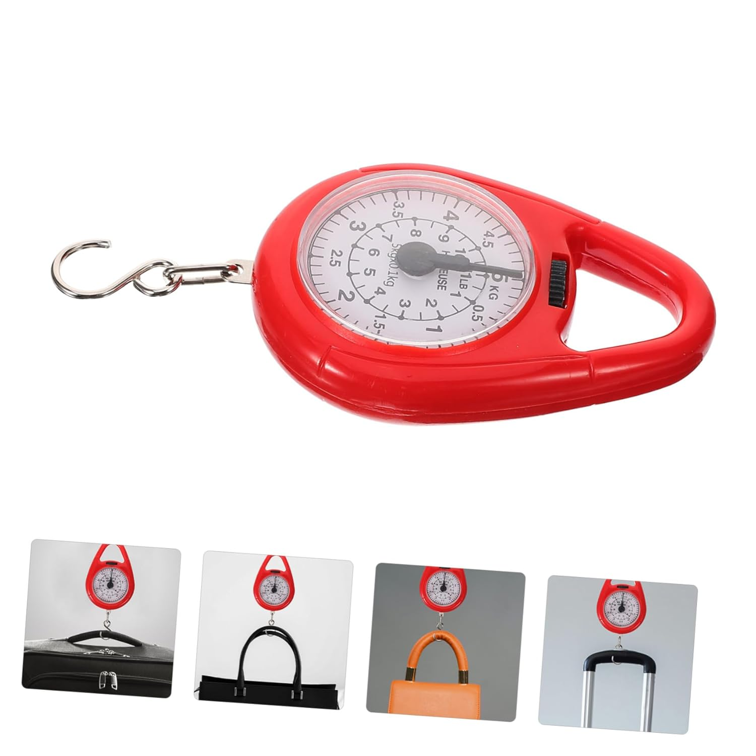 Gatuida Mechanical Portable Luggage Weight Scale with Hook Small Handheld Hanging Scale for Travel for Suitcase Weighing image number 1