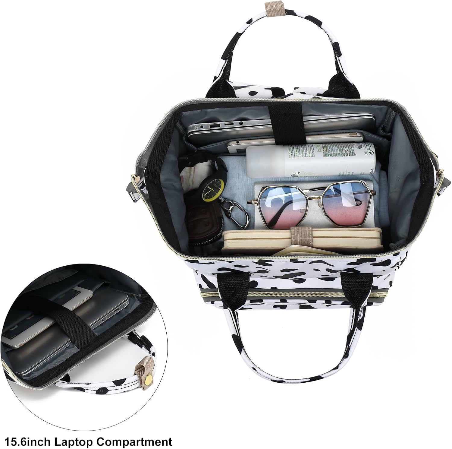 Fuyicat Insulated Lunch Laptop Backpack Backpack for Women, Girls School Backpack College Bookbags Picnic Cooler Backpack