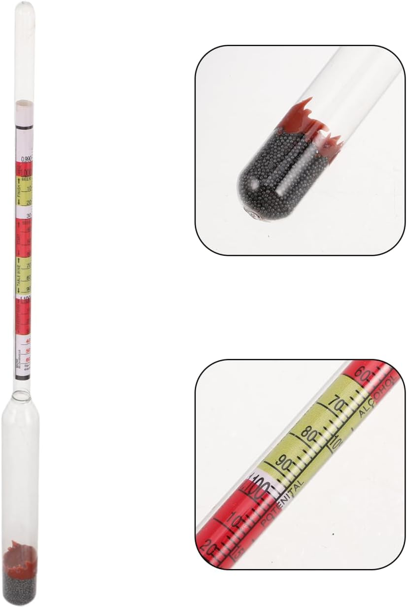 Healvian Wine Hydrometer for Brewing Precision Beer and Wine Making Tool Gravity Meter for Accurate Measurement of Sugar Content Wine and Beer image number 5