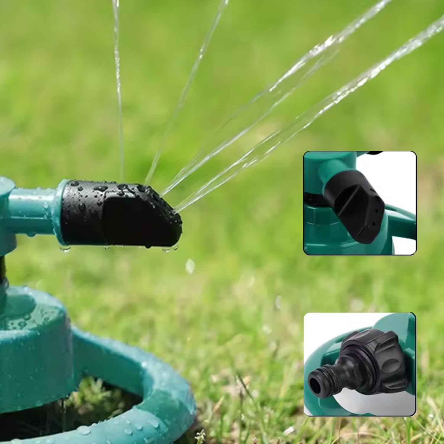 Garden Sprinkler, Lawn 360 Degree Rotating Lawn Sprinkler, Large Area Gardening Watering System image number 5