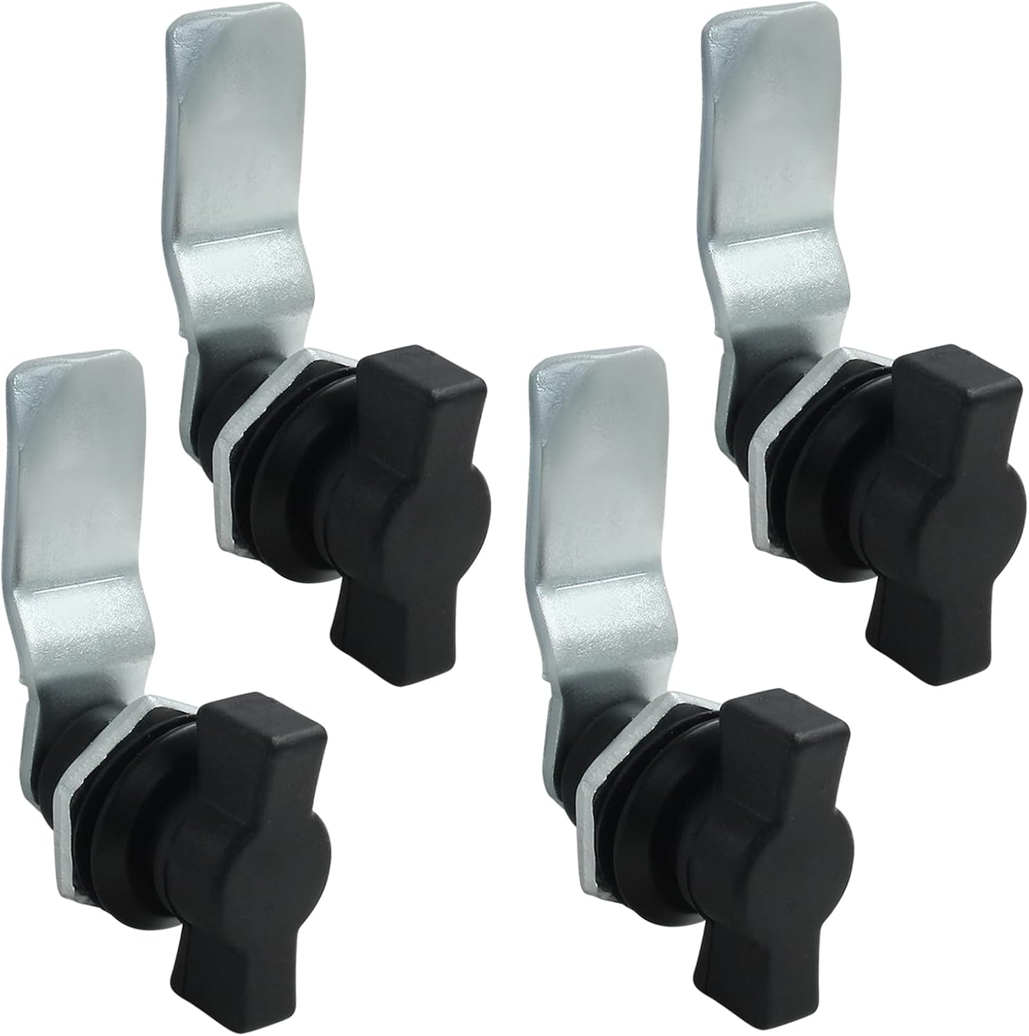 Kyuionty 2 Pcs Thumb Operated Offset Cam Lock, T Handle Thumb Cam Lock Swing Knob Turn Latch for Machine Cabinet Drawer image number 2