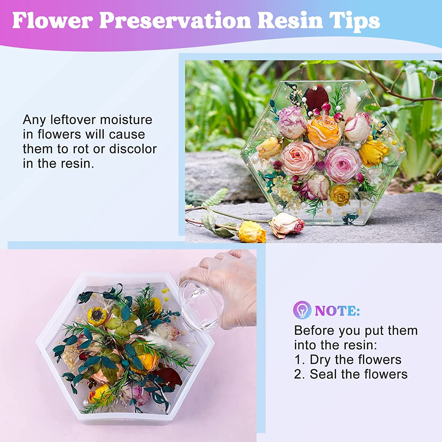 LET'S RESIN Casting Epoxy Resin Kit, 1L Crystal Clear & Bubble Free Epoxy Resin and Hardener, High Gloss Resin Kit for DIY Art, Mould Casting, Wood, Jewellery Making, Coasters, Table Top image number 1