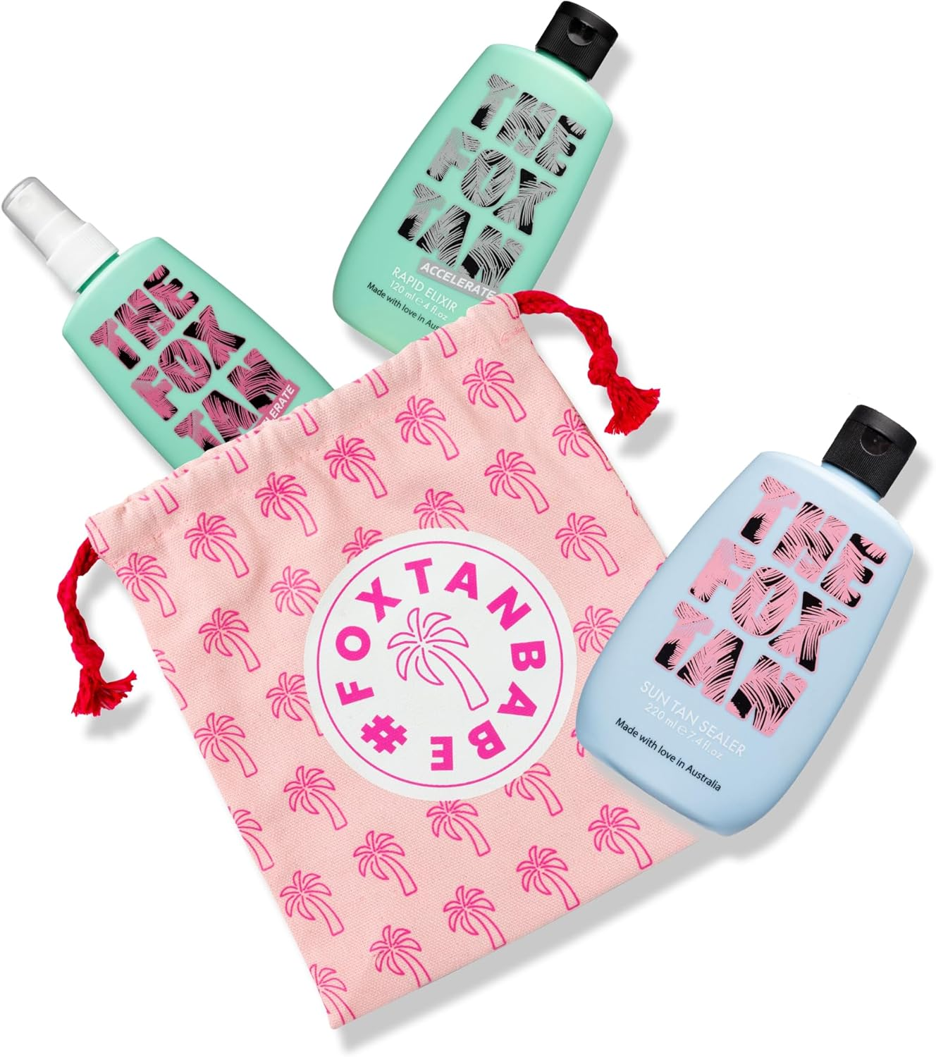 The Fox Tan Triple Threat Bundle, Hydrating Natural Tanning Accelerators for Deeper & Darker Tans, Vegan & Cruelty Free, 120Ml X2 + 220 Ml (3 Pieces) image number 4