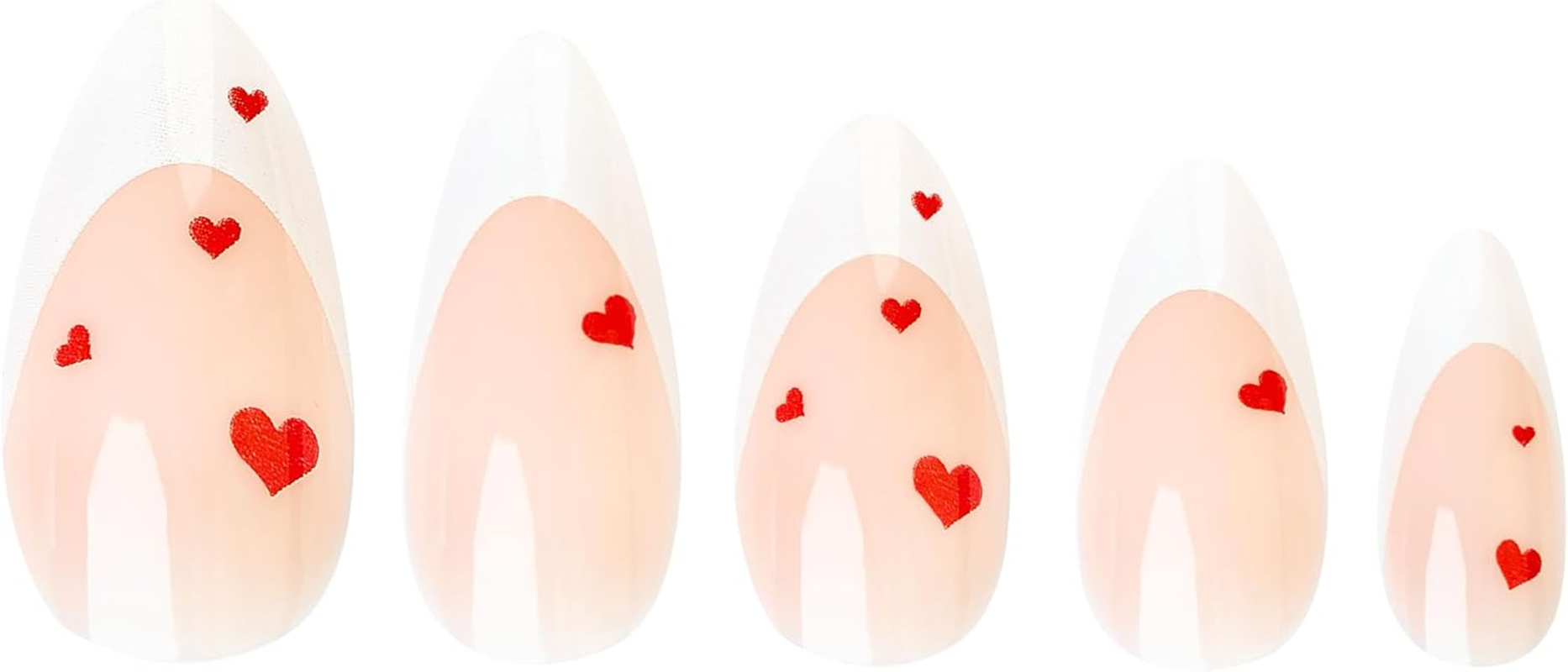Nail HQ Almond Sweetheart French Nails (24 Pieces) image number 2