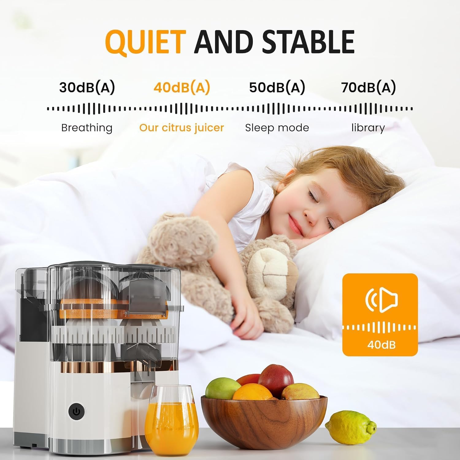 ABDULWEN Hands Free Dual-Head Electric Citrus Juicer, Rechargeable Citrus Juicer, Portable Orange Juicer Squeezer with Usb,Juicer for Lemon, Orange, Citrus, Grapefruit, Apples,Easy to Clean & Use image number 3