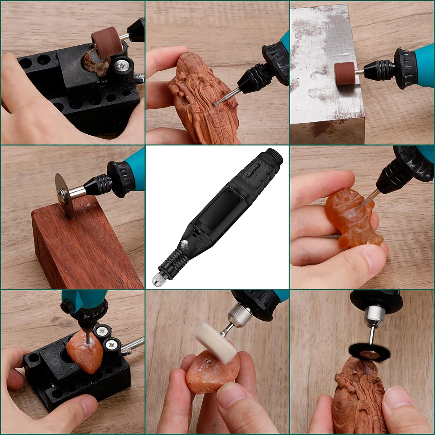 Mini Electric Drill, 12V 13W Electric Hand Drill, Handmade Crafting Mini Drill Pen Drilling Tools Multifunctional Power Rotary Tool for DIY, Wood, Bone Carving Cutting Polishing