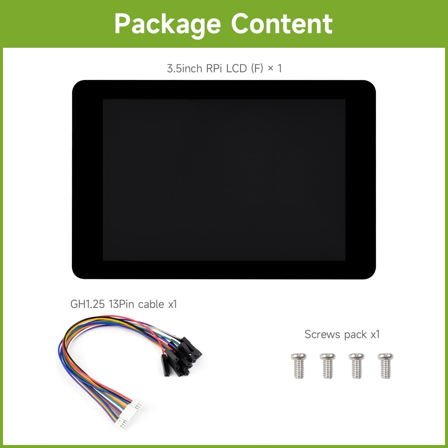 Waveshare 3.5Inch Capacitive Touch Display, Compatible with Raspberry Pi 5/4B/3B, Pi Pico, IPS Panel, 320&times;480, 5-Point Touch, Immersion Gold Process, Toughened Glass Panel image number 2