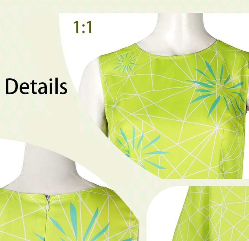 Joy Costume Dress Adult Yellow Dress Emotions Cosplay Cartoon Movie Halloween Outfit Women image number 6