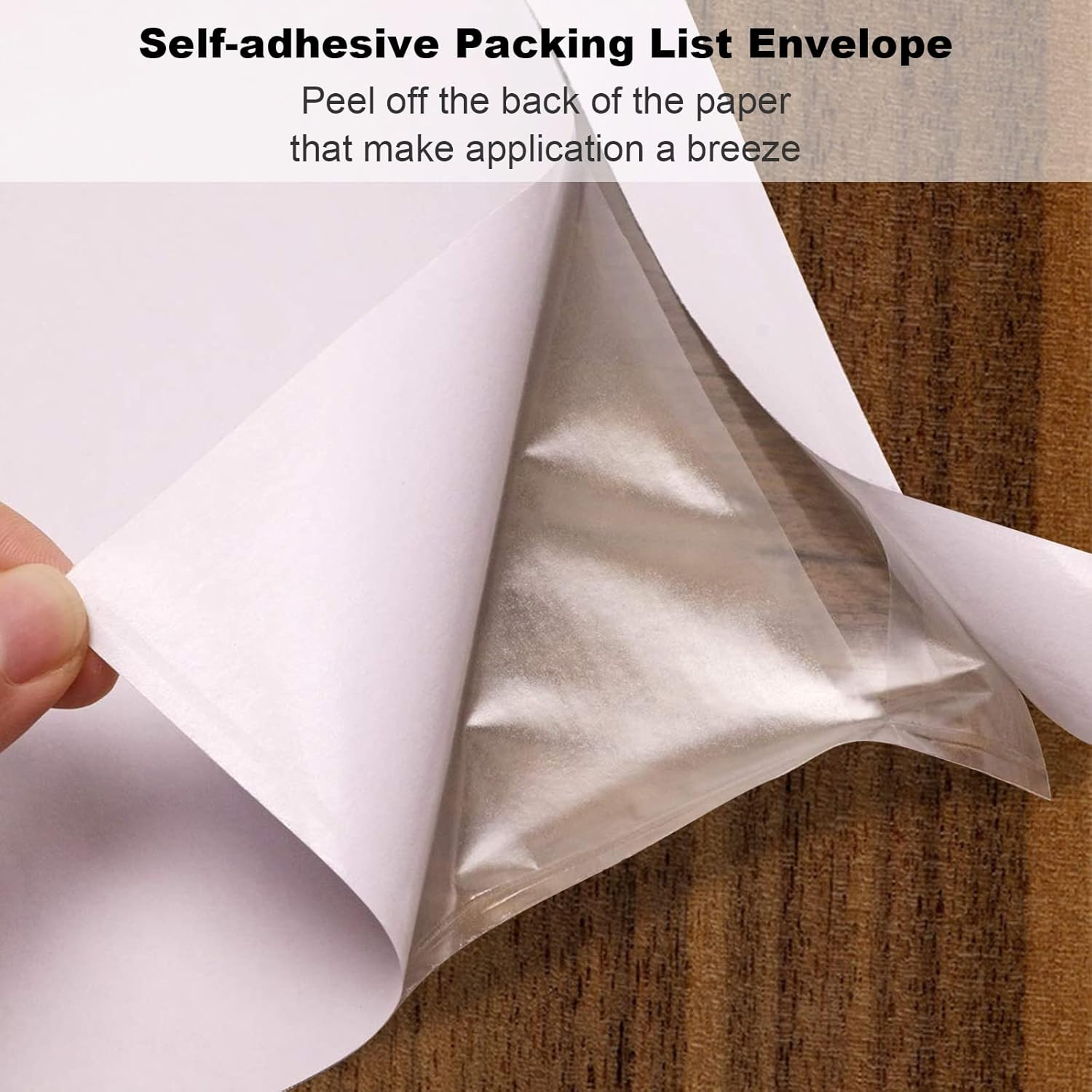 Coopaty 4.5" X 5.5" Packing List Envelope, Shipping Label Pouch, Clear Adhesive Packing List Pouches for Invoice/Documents/Labels (100 Pack) image number 1