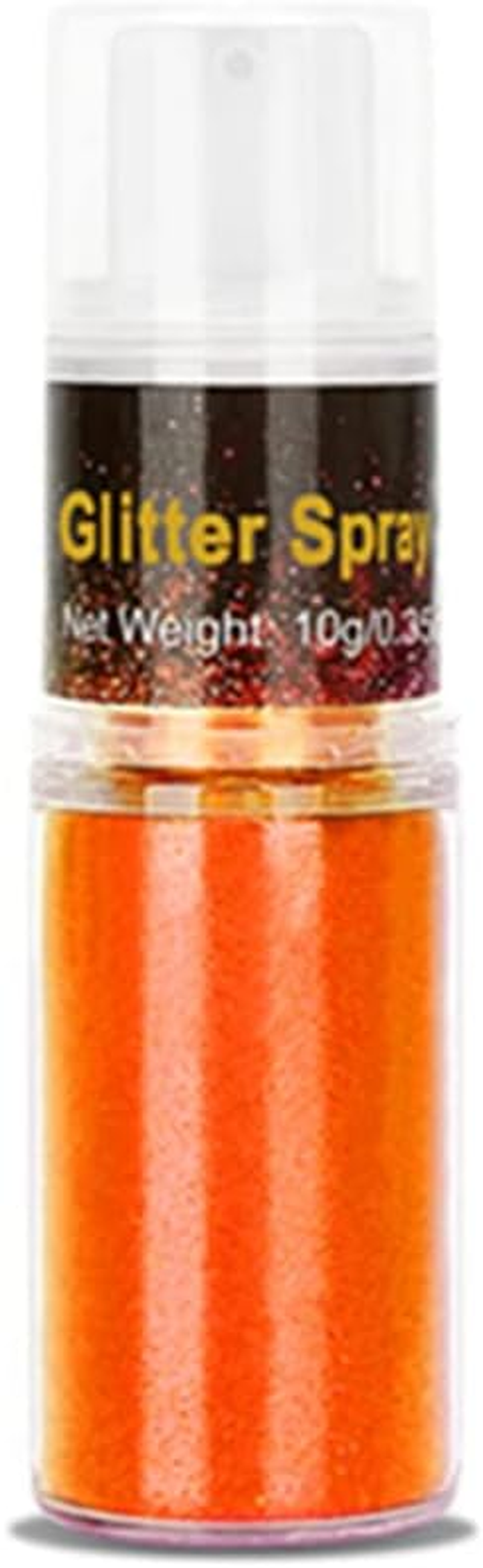Go Ho UV Orange Hair and Body Glitter Spray, Festival UV Effect Glitter Powder Makeup for Hair/Body/Clothes,Dry Powder Spray Loose Sparkle Makeup,10G
