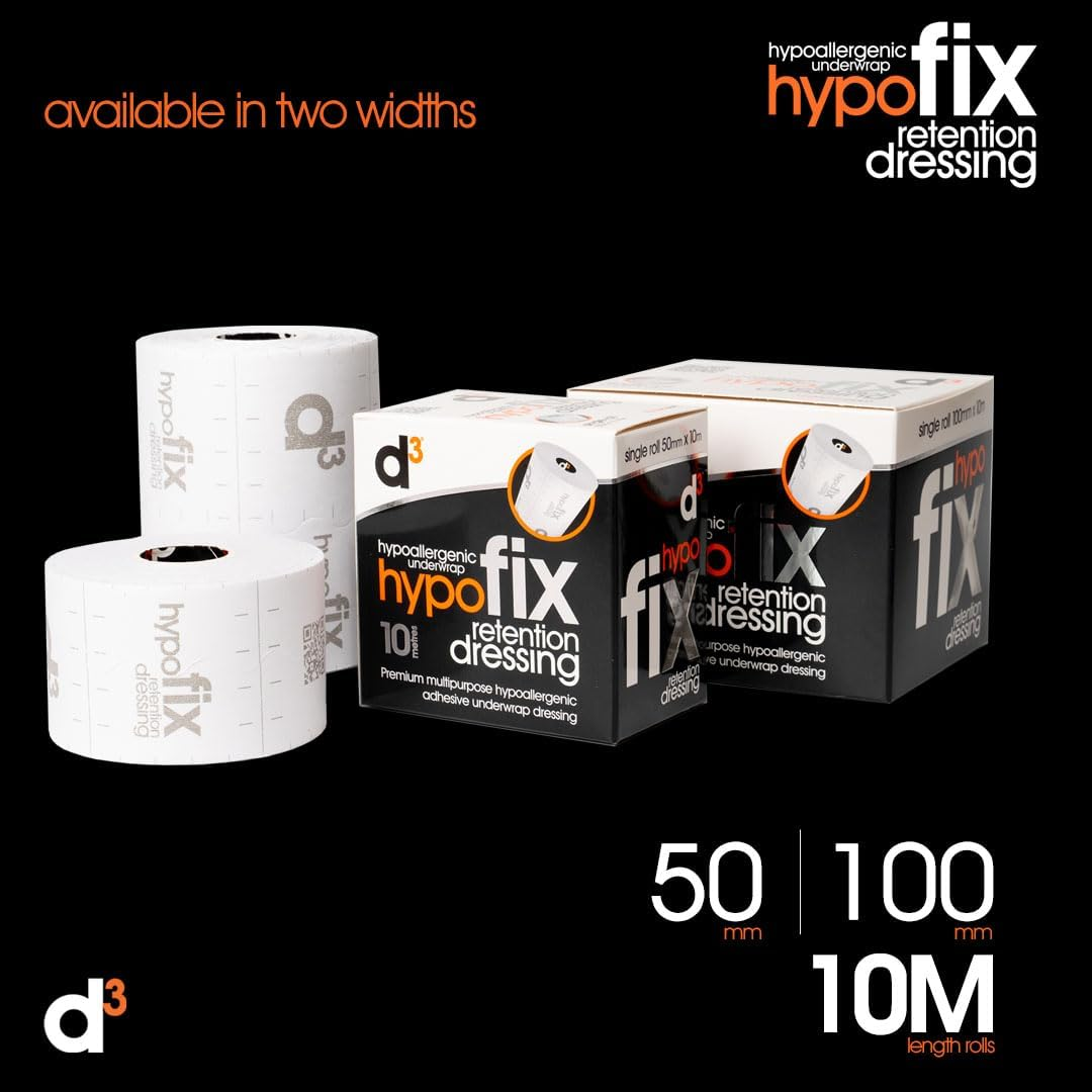 D3 Hypo Fix 50Mm X 10M (1 Roll) Hypoallergenic Underwrap Retention Dressing Fixation Tape Medical Dressing Adhesive Sports Wound Fixing Tape image number 1