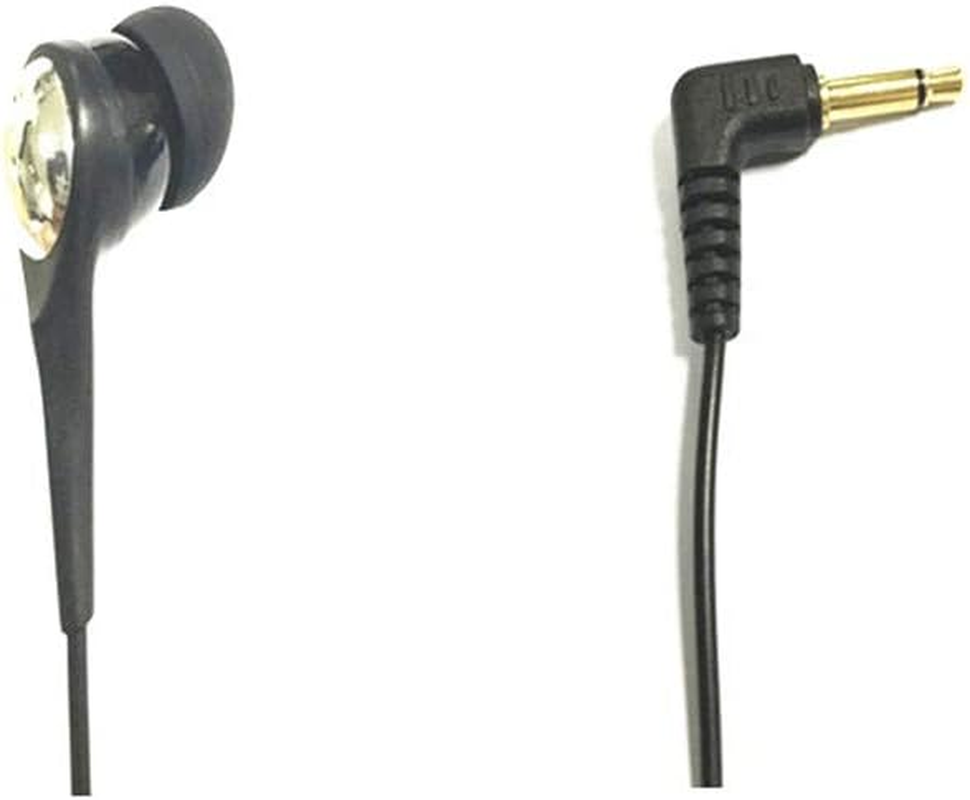 Single Sided Black Mono Earbud Economy Earphone Noise Isolating Headphones Reinforced Cord image number 1