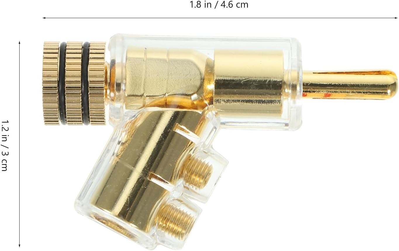 OSOLADY 2Pcs Gold-Plated 45-Degree Locking Banana Plugs Speaker Cable Connectors for Amplifiers and Audio Receivers, Solderless Speaker Wire Terminals Compatible with Home Audio Systems image number 4