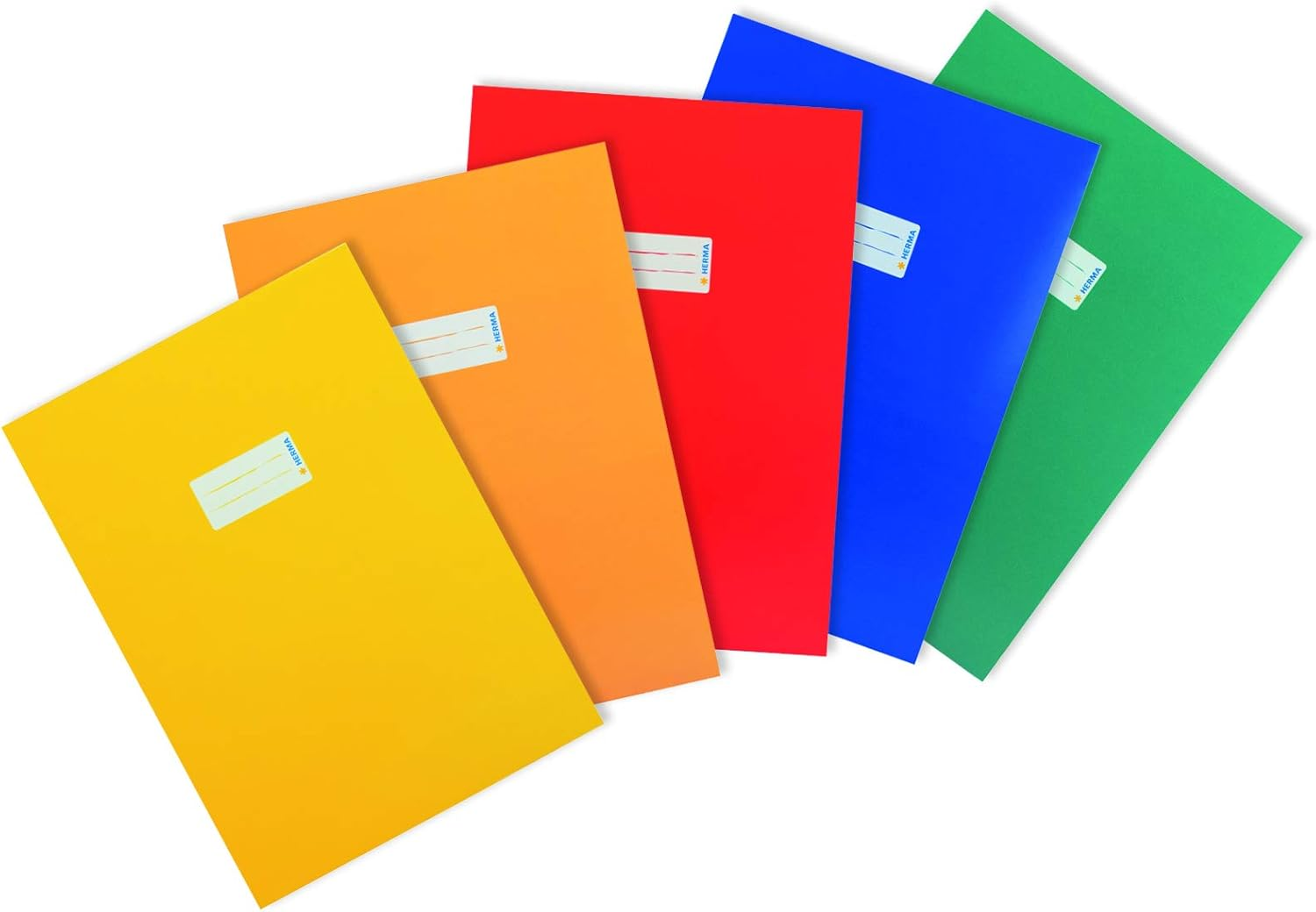 HERMA Cardboard Exercise Book Cover A4, with Inscription Field, Made of Extra-Strong Cardboard, Slip on Cover Jackets for School, Pink