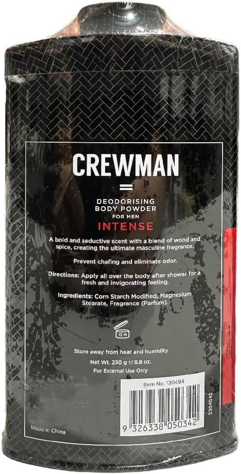 Crewman Mens Intense Talc Free Body Powder 250G Value Pack X 3
