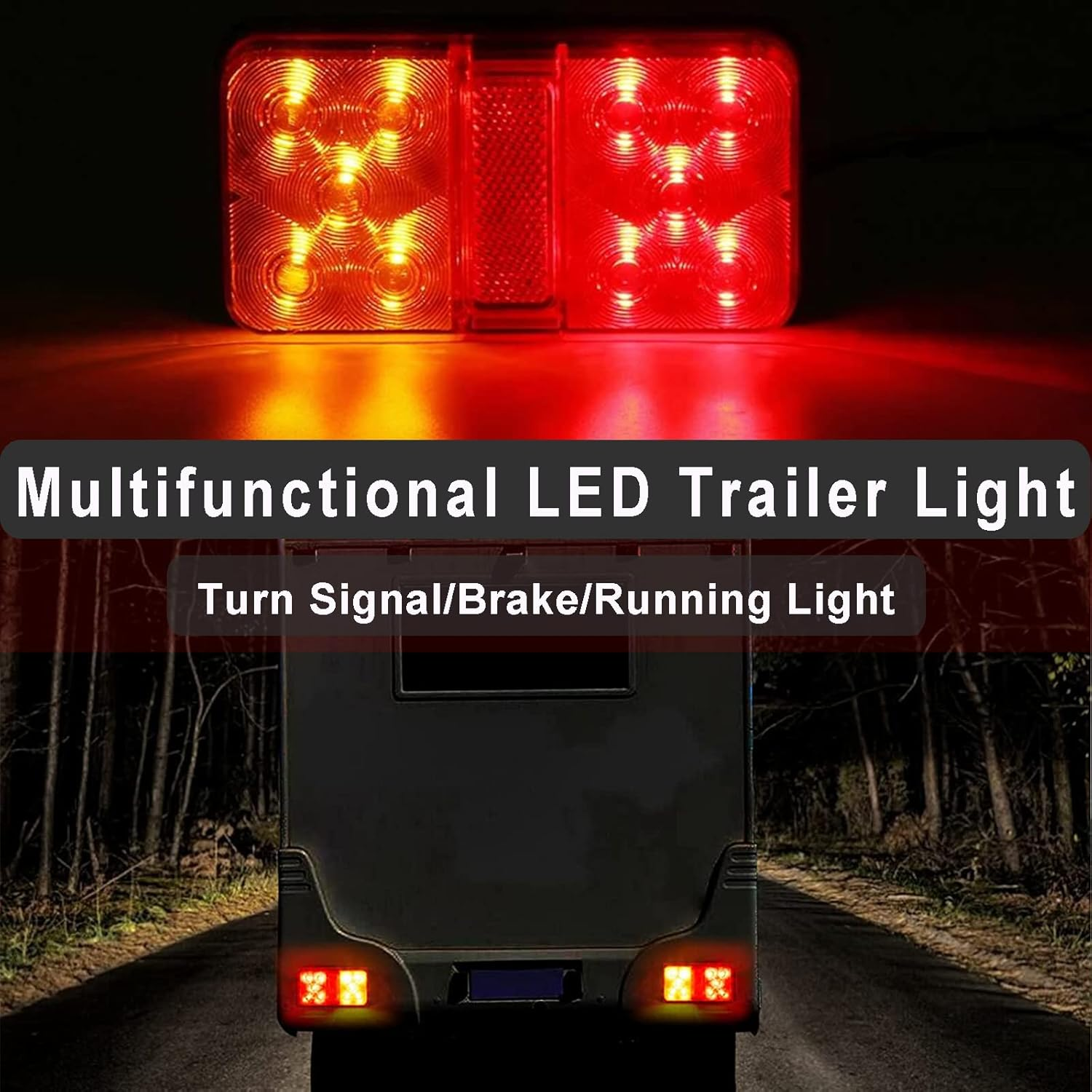 2Pcs 12V 10LED Car Tail Light Trailer Caravan Truck Indicator Lamp image number 4