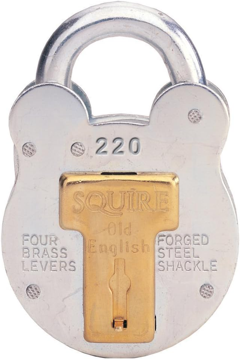 Squire Henry Old English Galvanised Steel Case 4 Lever Padlock, Large image number 4