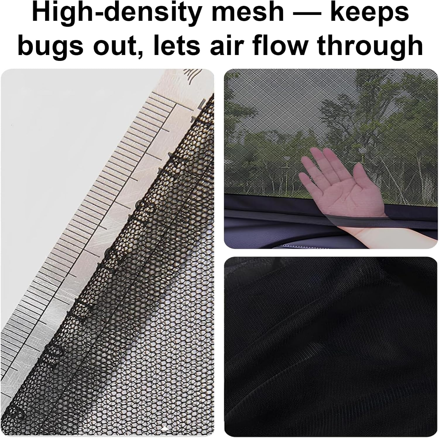 MAEZOE 4PCS Car Window Sun Shades, Breathable Mesh Car Curtains for Side Windows, UV Protection & Privacy Screen, Universal Fit for SUV, Sedan & Family Trips image number 4