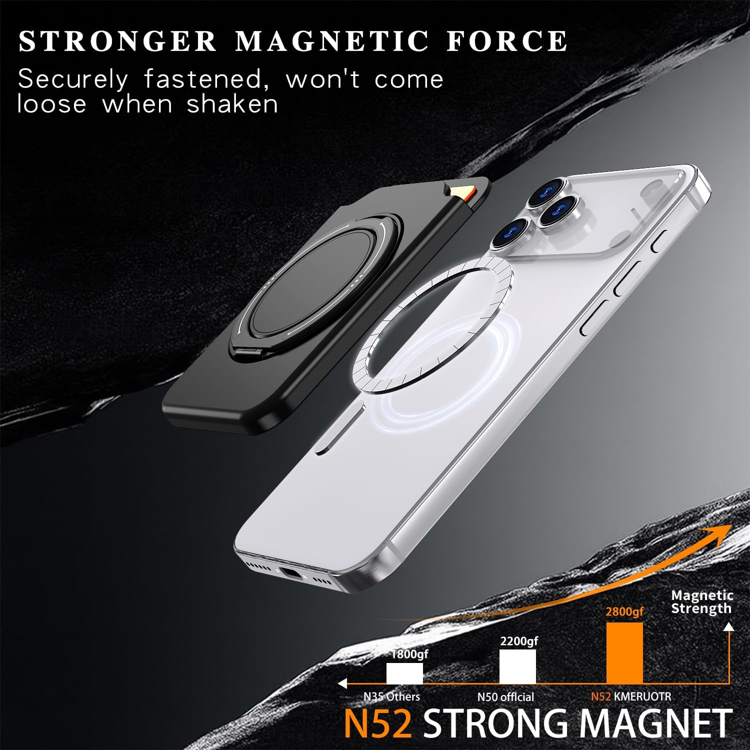 Vrythn for Magsafe Wallet with Stand, Lightweight Phone 2-Cards Wallet Holder for Iphone 17/16/15/14/13/12 Series image number 4