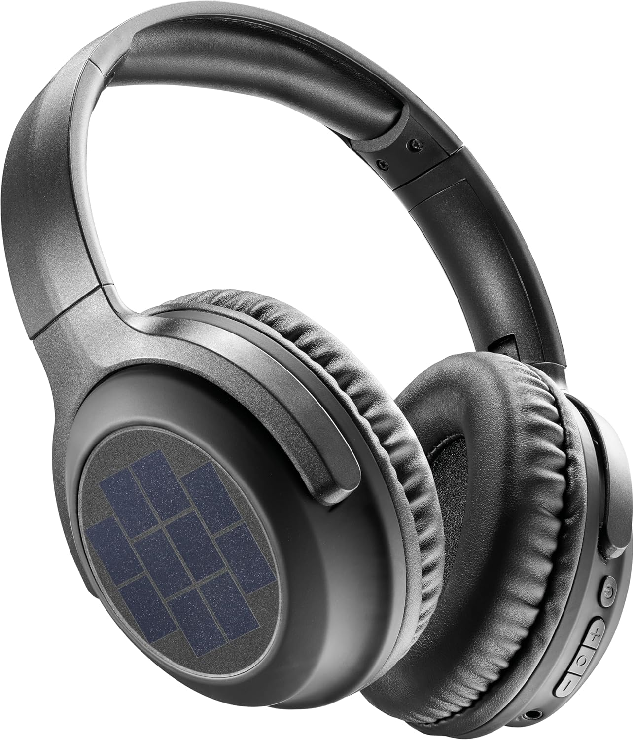 Music Sound - Sunbeat - Wireless Headphones with Solar Panels - 40 Hours Playtime - Adjustable Soft Headband - Dual Charging Mode: USB-C Cable or Solar Panel - Black image number 2